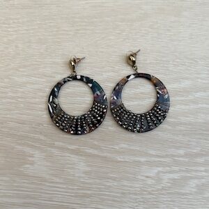 3/$10 Multicolor Hoop Earrings with Silver Accents